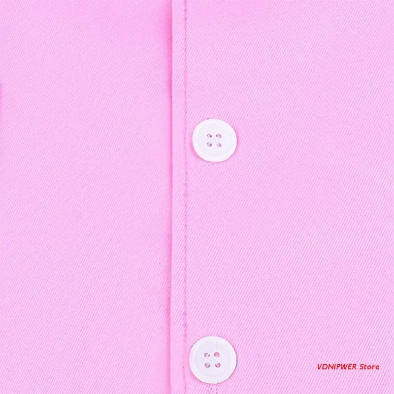 

Children Kids Nurse Doctor Pretend Play Dress Up Set Long Sleeve Lapel Button Jacket Coat with Hat Halloween Party Cosplay D08E