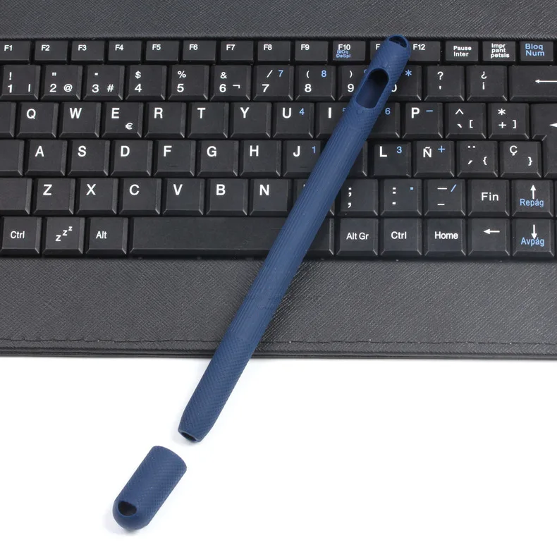 Deep Blue Мягкий силиконовый чехол для Apple Pencil, 1 чехол для iPad, Чехол-держатель, полный защитный чехол, сумки для планшета, стилус - Цвета: Deep Blue
