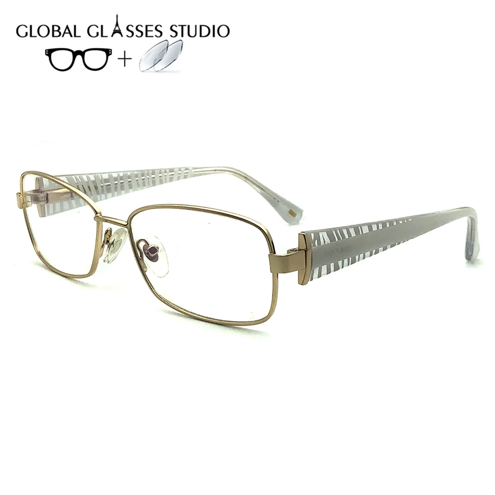 

A7400 Women Metal Glasses Frame Eyewear Eyeglasses Reading Myopia Prescription Lens 1.56 Index