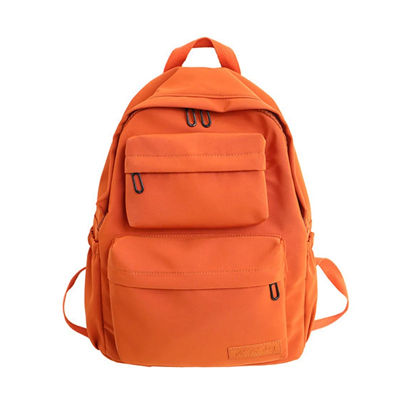 Оранжевый Fashion Waterproof Nylon Backpack for Women Multi Pocket Travel Backpacks Female School Bag for Teenage Girls Book Mochilas - Цвет: Оранжевый