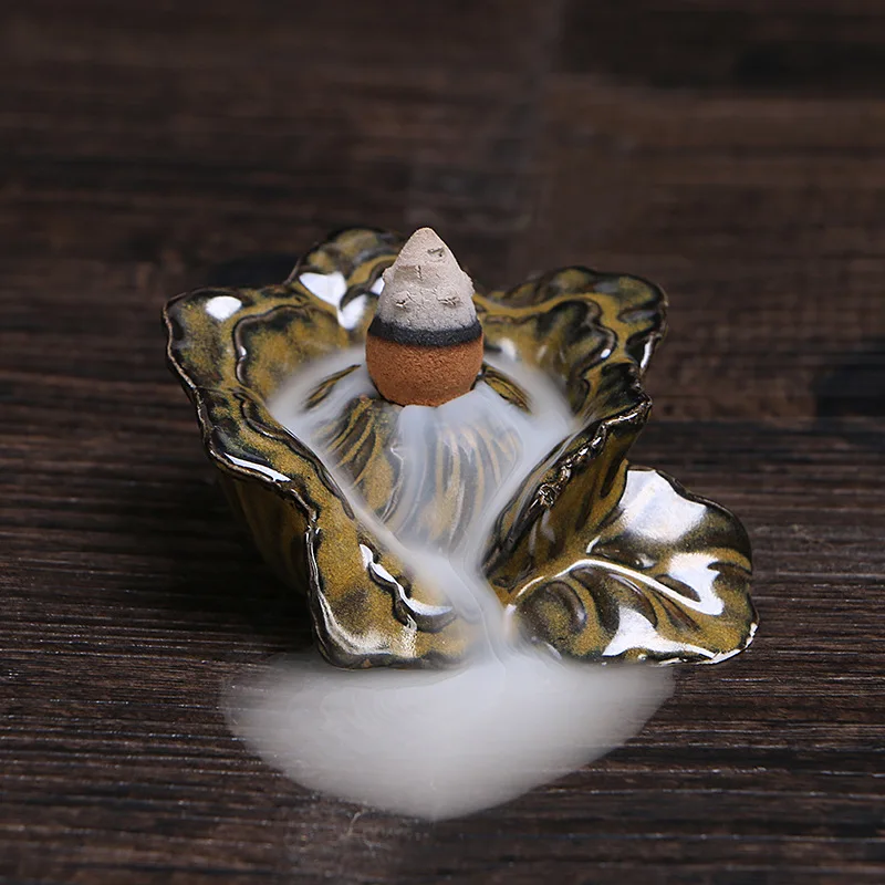 Благовония или горелки креативный домашний декор горелка-Лотос керамическая