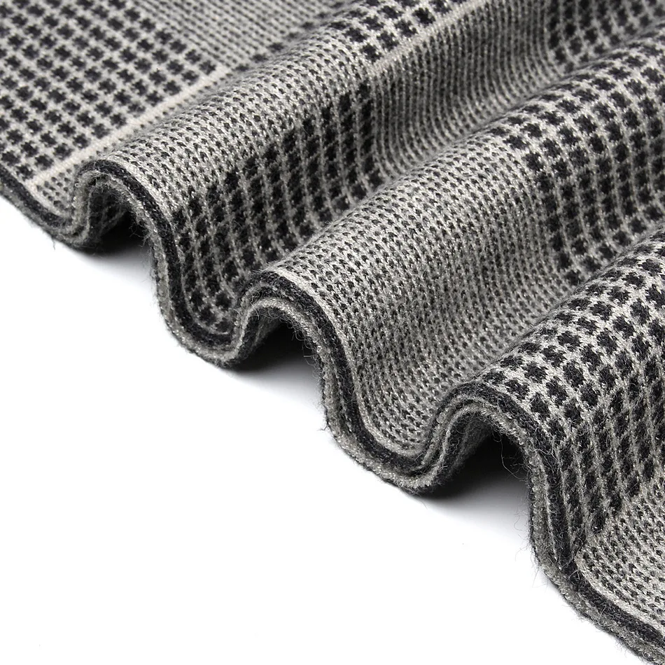 Сезон Plover решетки цвет блок папа утолщение мужской шарф имитировать кашемир