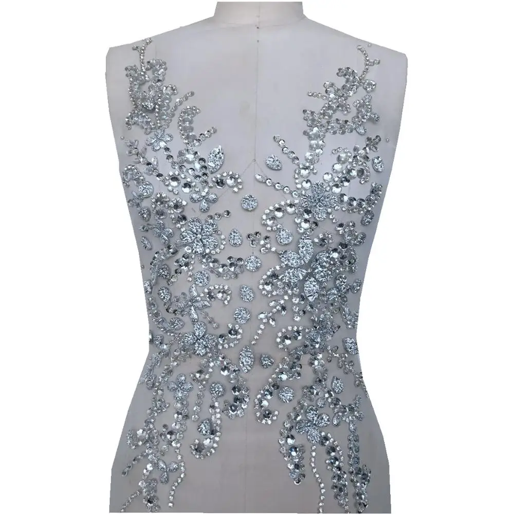 Стразы ручной работы нашивки отделка Пришивные Серебряные Кристаллы камни