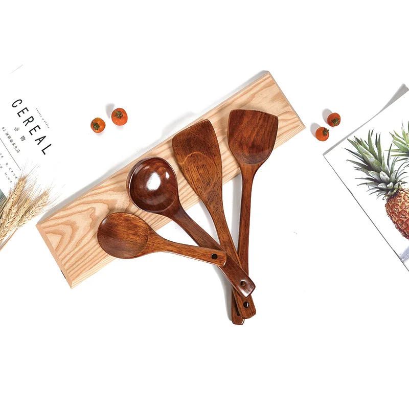 Старая Лаковая деревянная ложка антипригарная шпатель Длинная Деревянная Ручка