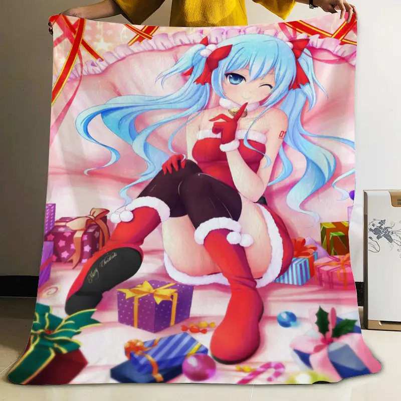 ?? Musifeカスタム漫画クリスマスガールフランネル毛布デザイン独自の毛布フランネル毛布ソファdiyのドロップシッピング
