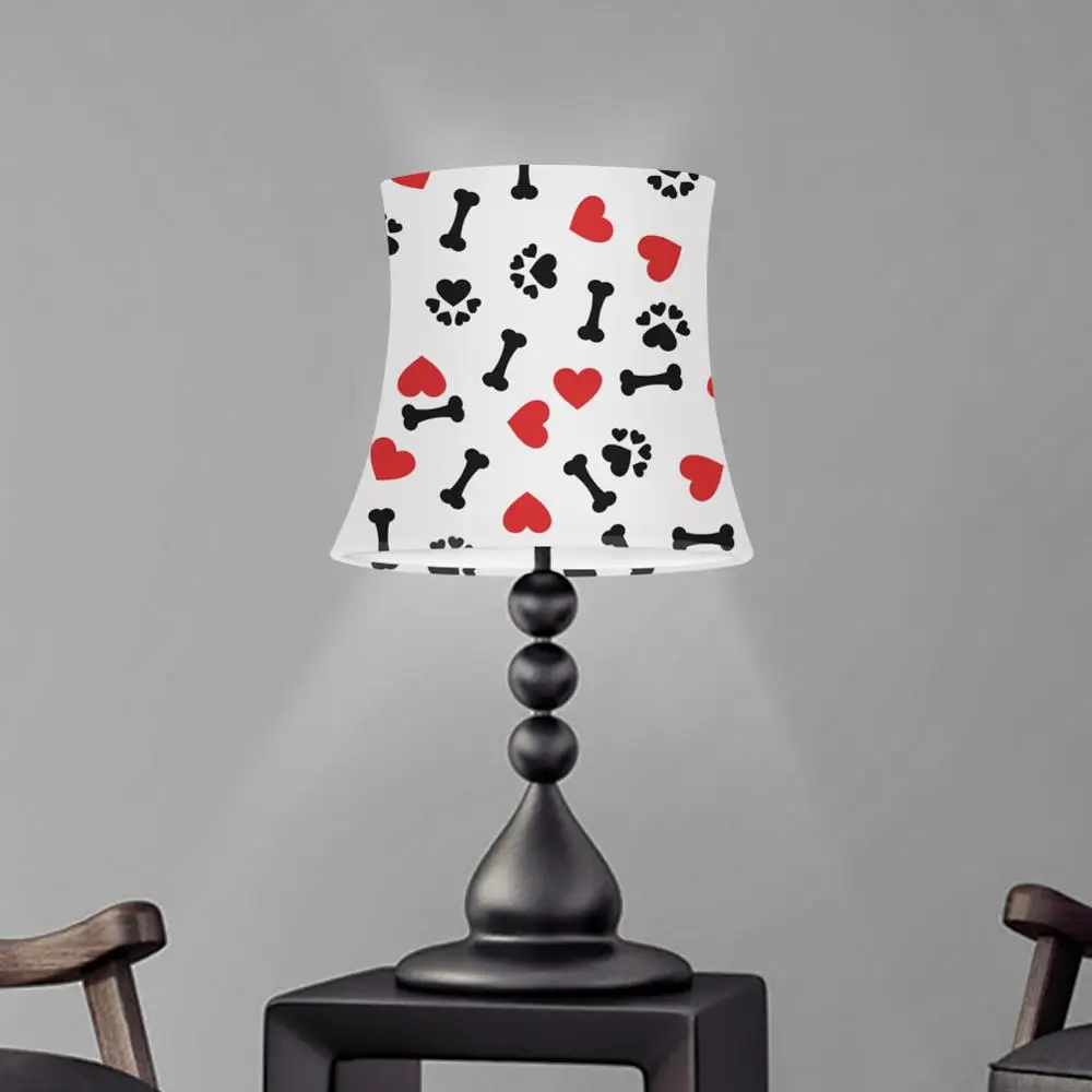 Modern Cloth Lamp Covers Dog Paws Printed Lampshade Wall Art Deco Lamp shades for Table Light Holder Home Decoration