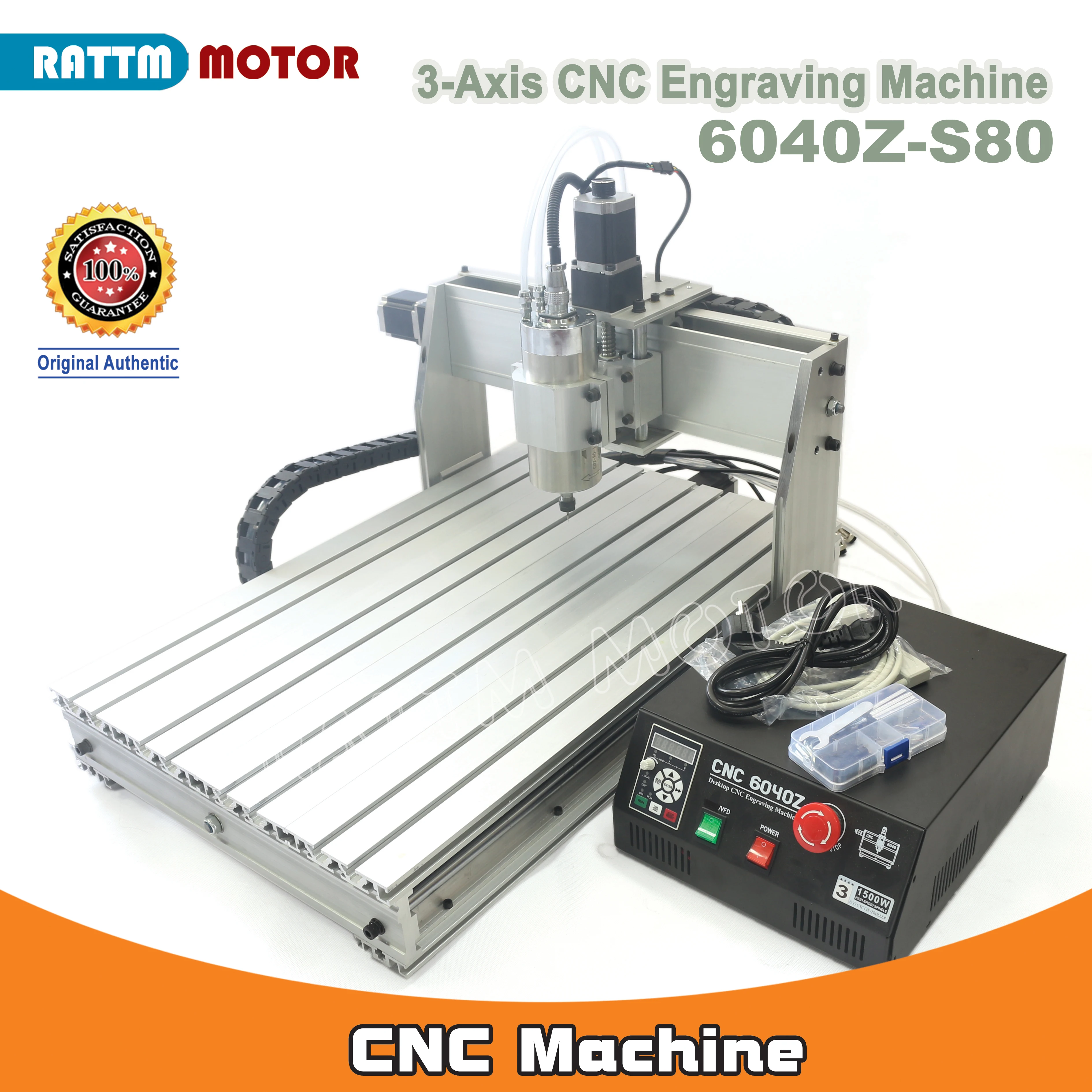 

【EU Free Tax】 3 Axis Mach3 6040 Z-S80 1500W 1.5KW Spindle Motor CNC Router Engraver Engraving Cutting Milling Machine 220VAC