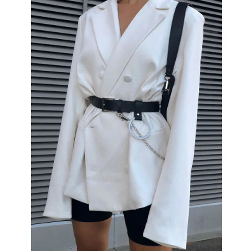 

Double Breasted Casual Suit Blazers Jacket 2021 Solid New Women Fashion Clothing Notched Collar Office Ladies Blazer 175#