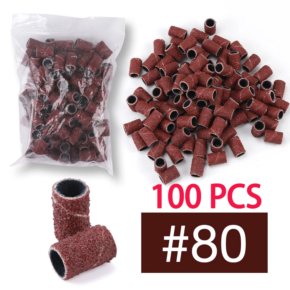 100 шт. 80 #/120 #/180 # шлифовальные ленты для ногтей файл 6 мм УФ гель акрилового лака