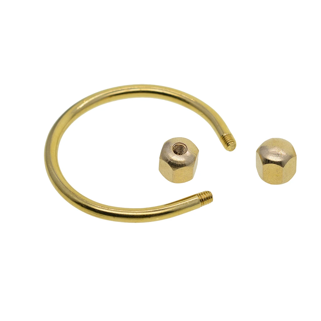 Креативный тонкий твердый Регулируемый латунный винтовой замок в форме подковы