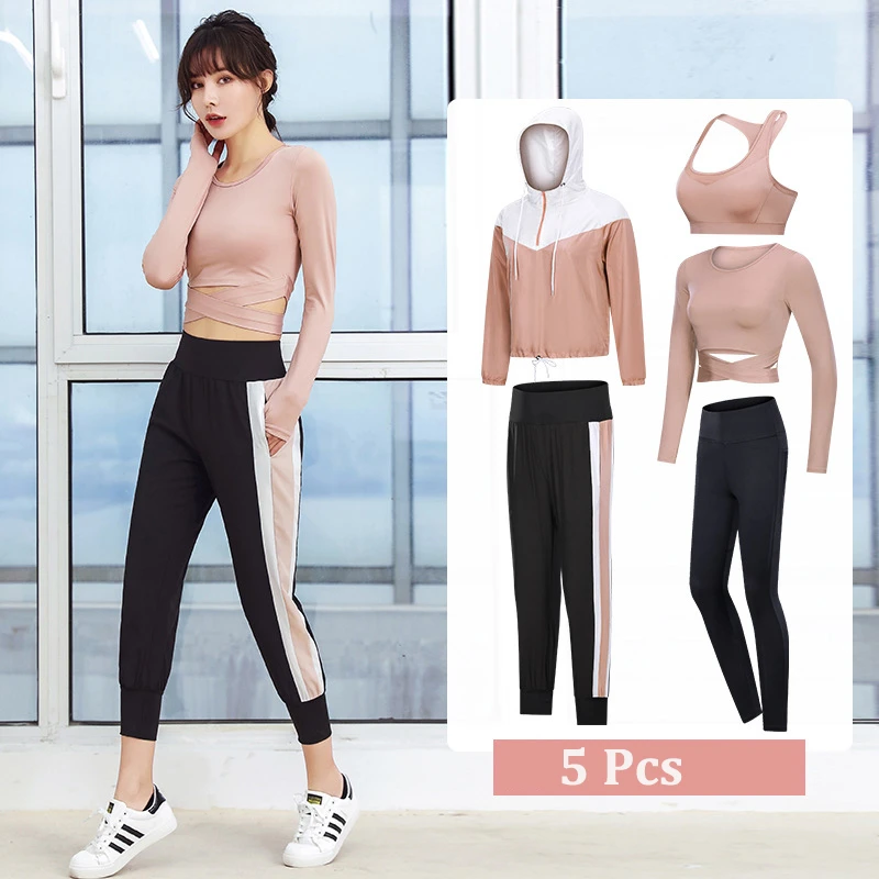 Новый набор для йоги женская спортивная одежда Стильная Спортивная бега фитнеса
