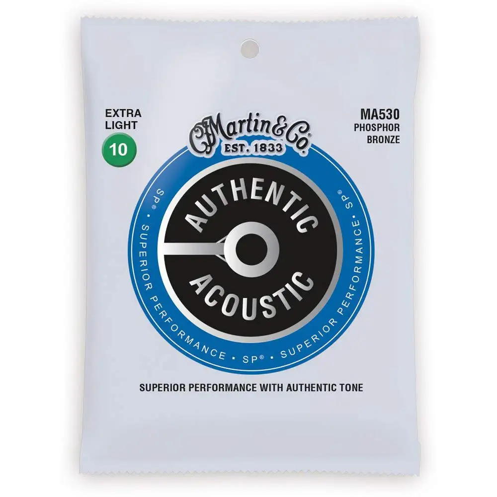 

Martinguitar Authentic Acoustic Superior Performance Guitar Strings - 92/8 Phosphor Bronze Extra Light 10-47