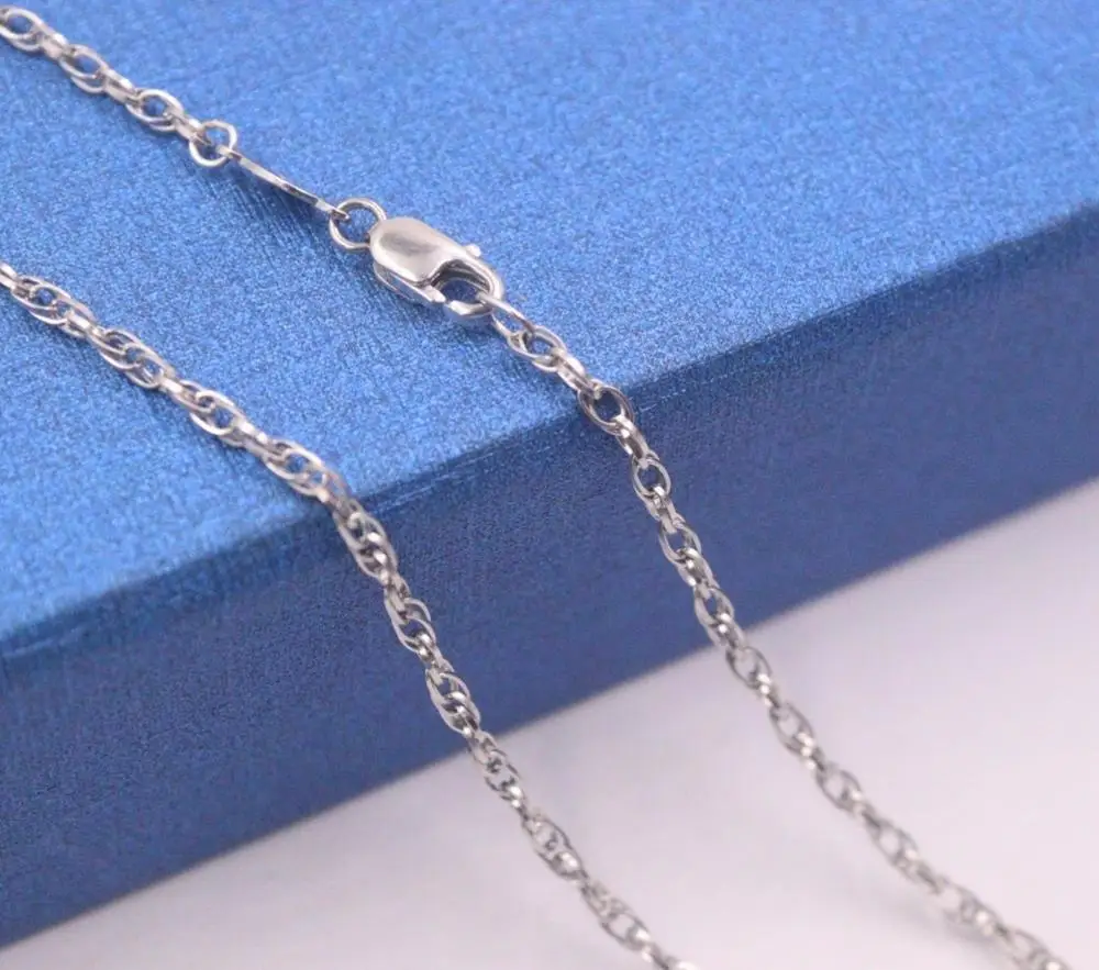 Новинка ожерелье из чистой платины 950 2 мм Двойная Цепочка Rolo Link 17 71 'l