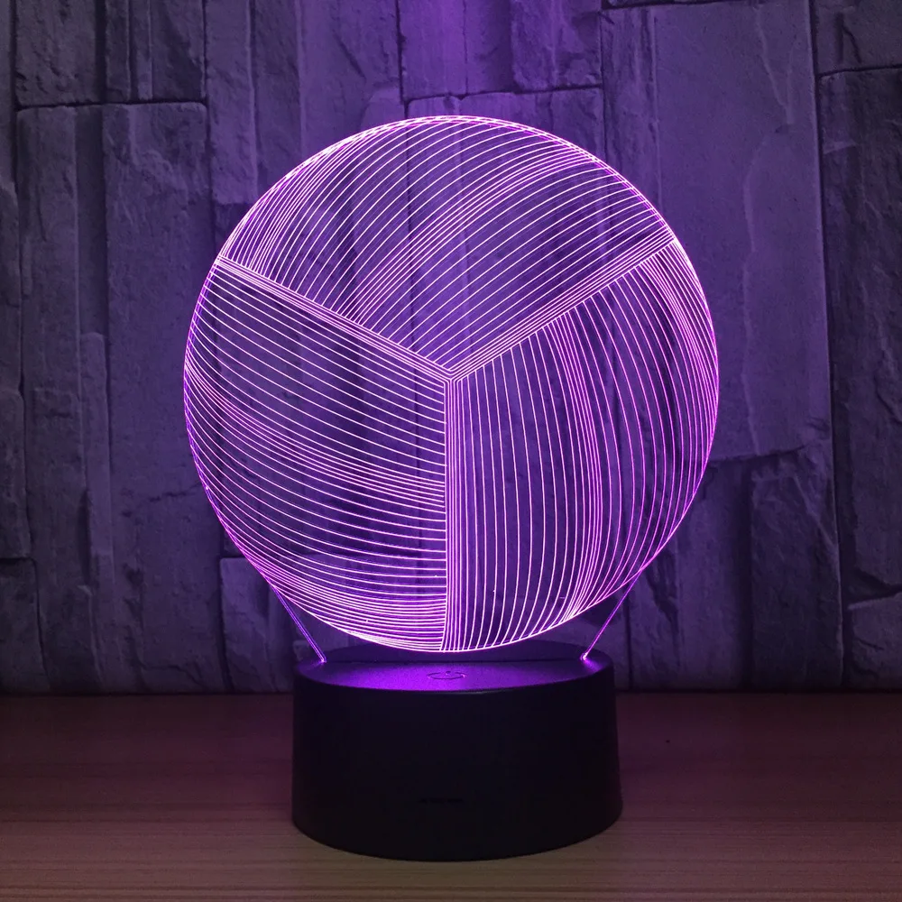 

Volleyball LED 3d llusion Lamp Colorful USB Bluetooth Speaker Night Light for Bedroom Decor Baby Sleep Lighting Creative Gift