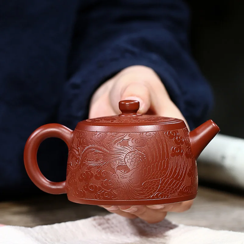 Yixing чайник dahongpao Дракон и Феникс с подарочной коробкой|Заварники| |