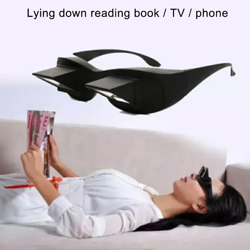 

Amazing Lazy Periscope Horizontal Reading TV Sit View Glasses On Bed Lie Down Bed Prism Spectacles Lazy Glasses Smart Glasses