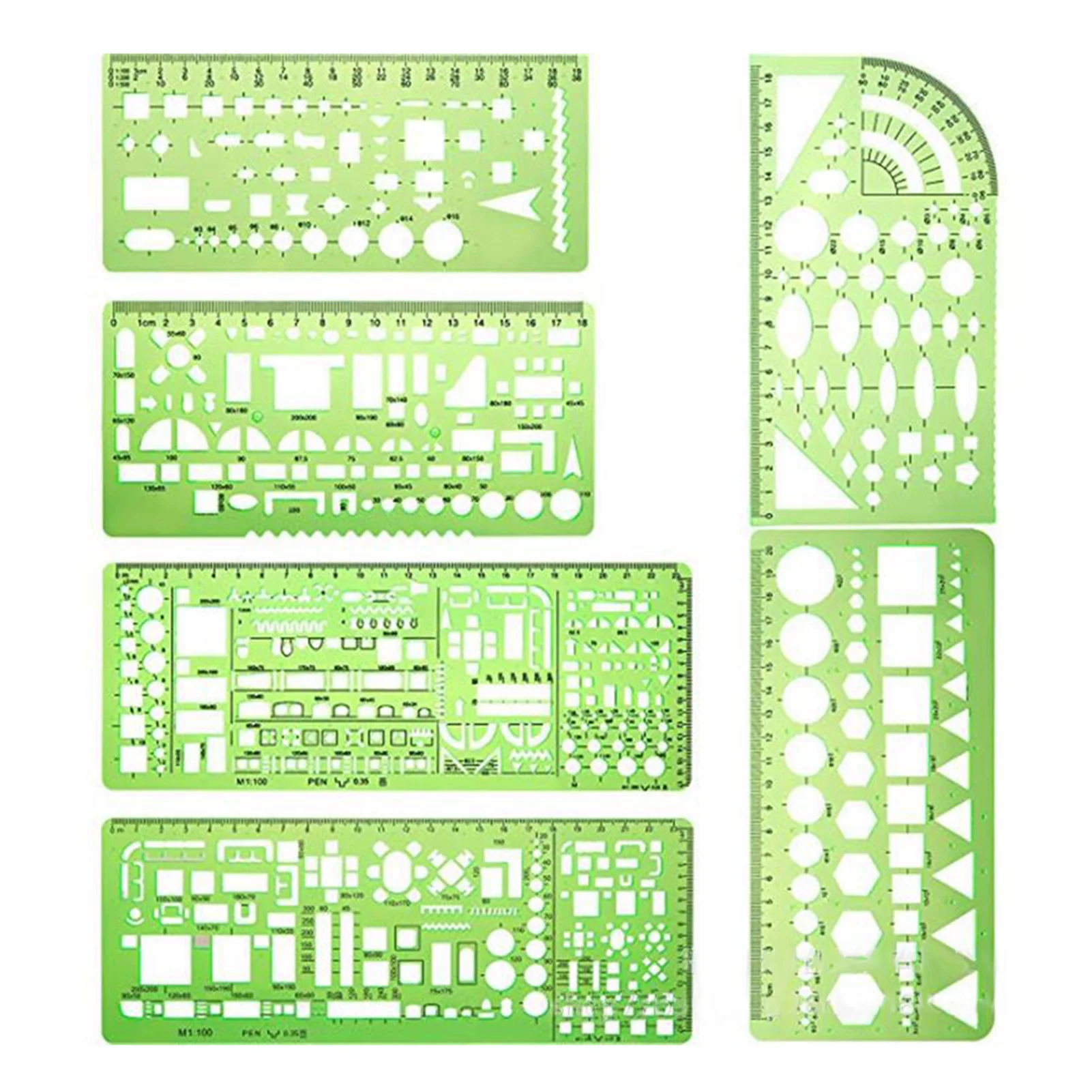 

2021 New Excellent Quality Professional Geometric Engineering Drawing Template Ruler Drawing Line Straight Ruler Fast Shipping