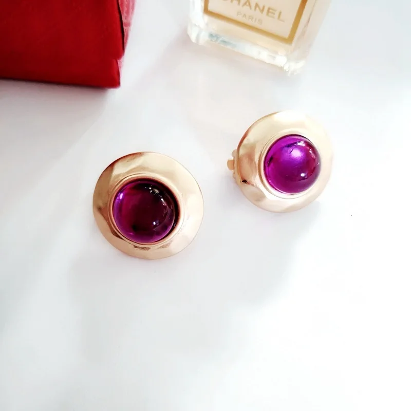 2020 разноцветные Серьги с драгоценными камнями круглые сережки шаром женские