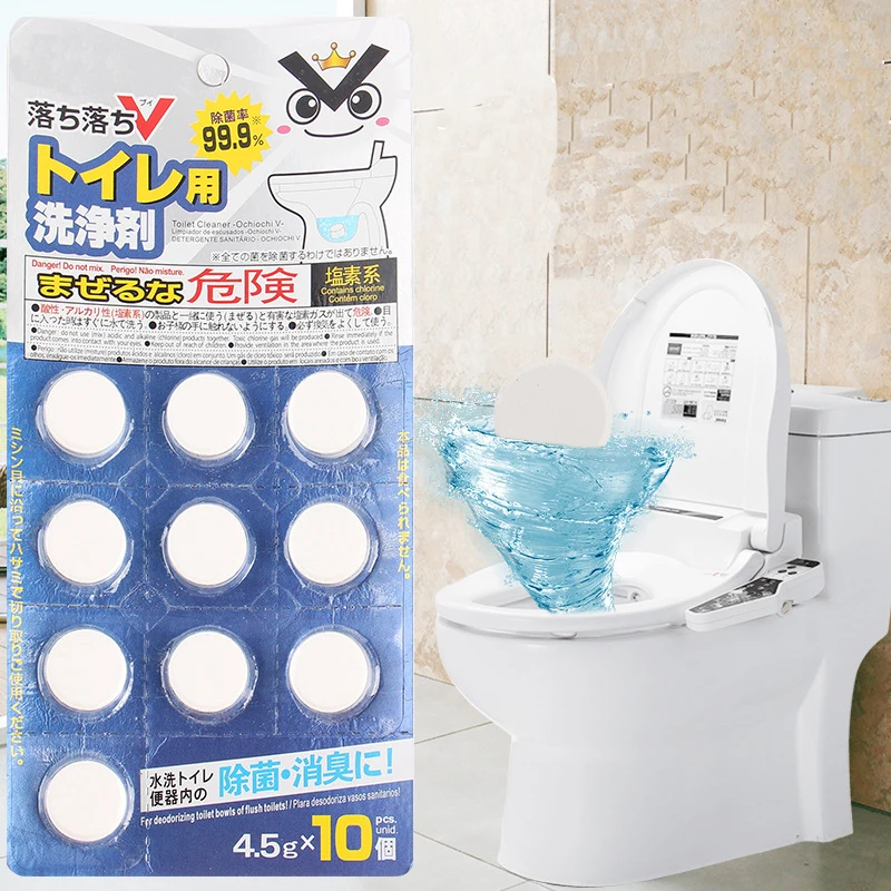 10Pcs Automatic Bleach Toilet Bowl Tank Cleaner Blue Tablets For Bathroom Cleaning Clean Spot |