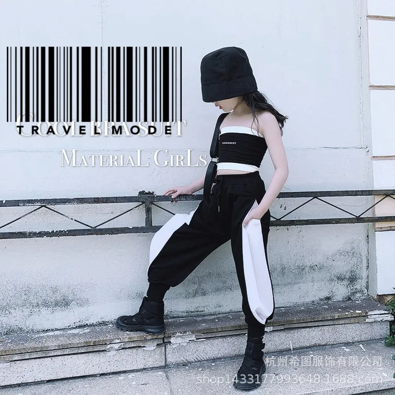 2020 summer new girl tube top suit short vest casual pants foreign two-piece tide | Детская одежда и обувь