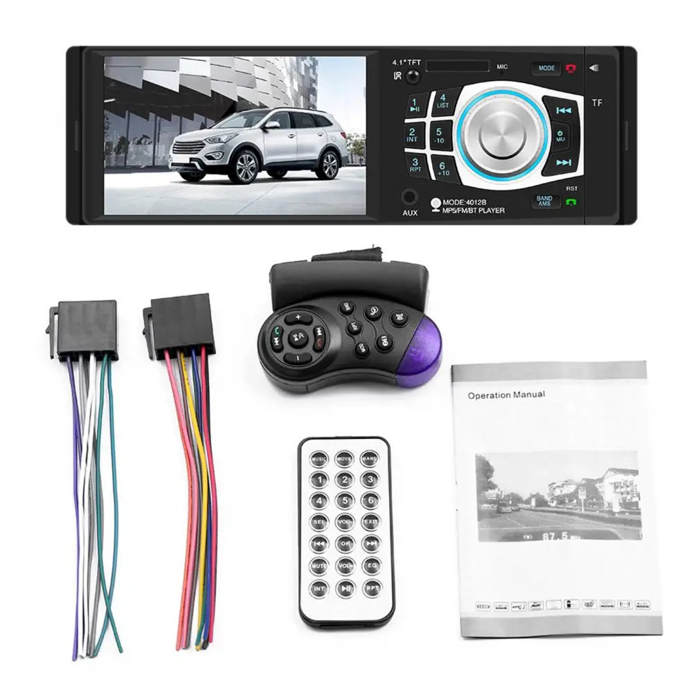 60% Лидер продаж! MP5-плеер для автомобиля 4012B прочный с Bluetooth 4 1 дюймов Автомобильный