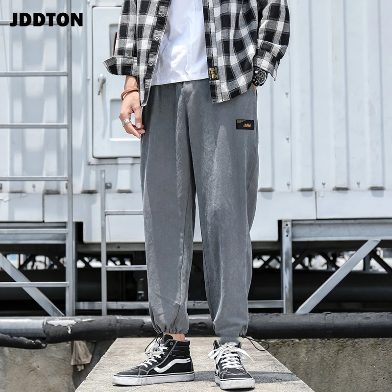 Мужские свободные брюки JDDTON тонкие спортивные штаны для бега Повседневная
