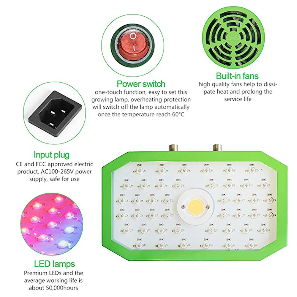 1000 Вт Светодиодный светильник для выращивания растений с полным спектром