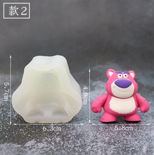 

2020 New Arrival 3D Strawberry Bear Panther Shape Silicone Mold DIY Christmas Cake Mold Candy Chocolate Decoration Baking Tools