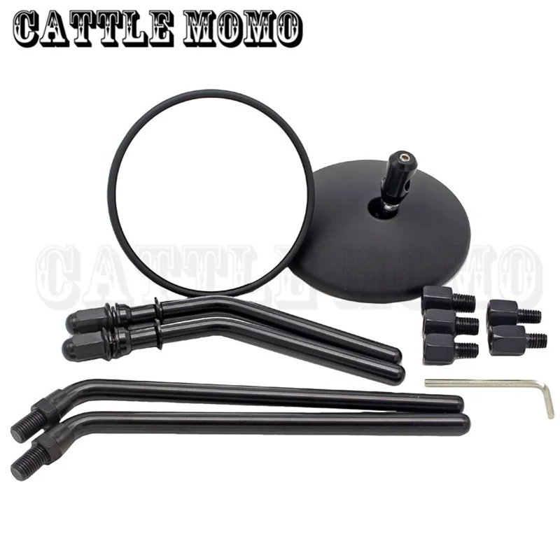 Мотоциклетные круглые выпуклые зеркала заднего вида в стиле ретро для Harley 883 1200