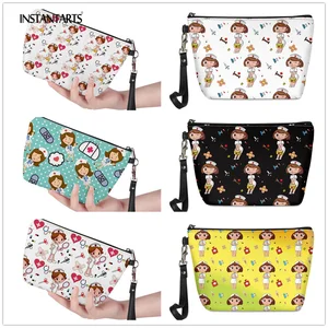 Женская косметичка INSTANTARTS с принтом медсестры, милая Повседневная дорожная портативная Сумочка для Хранения Туалетных Принадлежностей