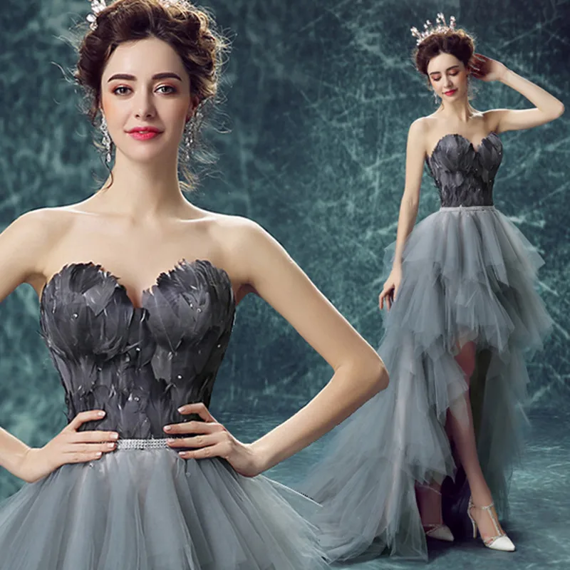 

Special long tail evening dress Feather party mermaid cocktail dresses