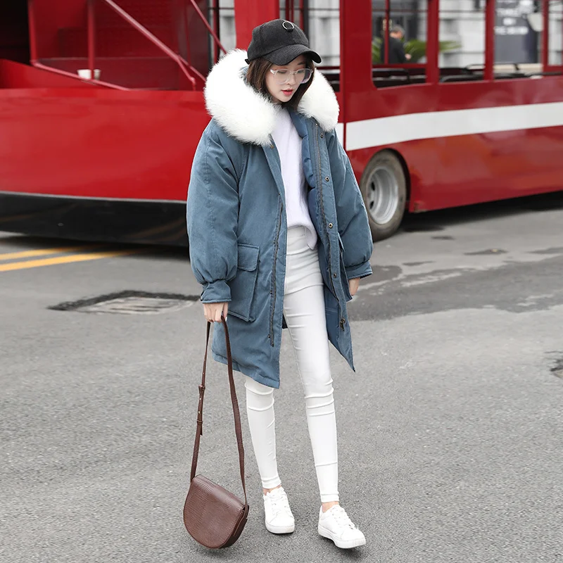 Свободное Женское пальто 2019 хлопковая стеганая куртка легкая пуховая одежда Ins