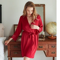 sexy pajamas womens dressing gown bridal gown kimono loose large size home service new single robe sleepwear lace %d0%bd%d0%be%d1%87%d0%bd%d1%83%d1%88%d0%ba%d0%b0
