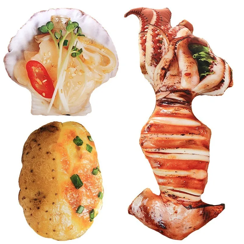 Имитация еды Мехико подушка для барбекю сиденья морская еда плюшевая игрушка