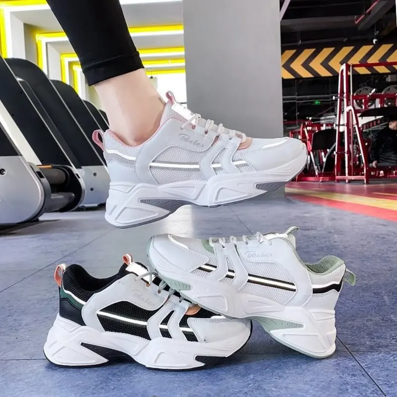 

Повседневные женские кроссовки зрелые простые Стильные универсальные удобные дышащие и милые женские кроссовки на толстой подошве