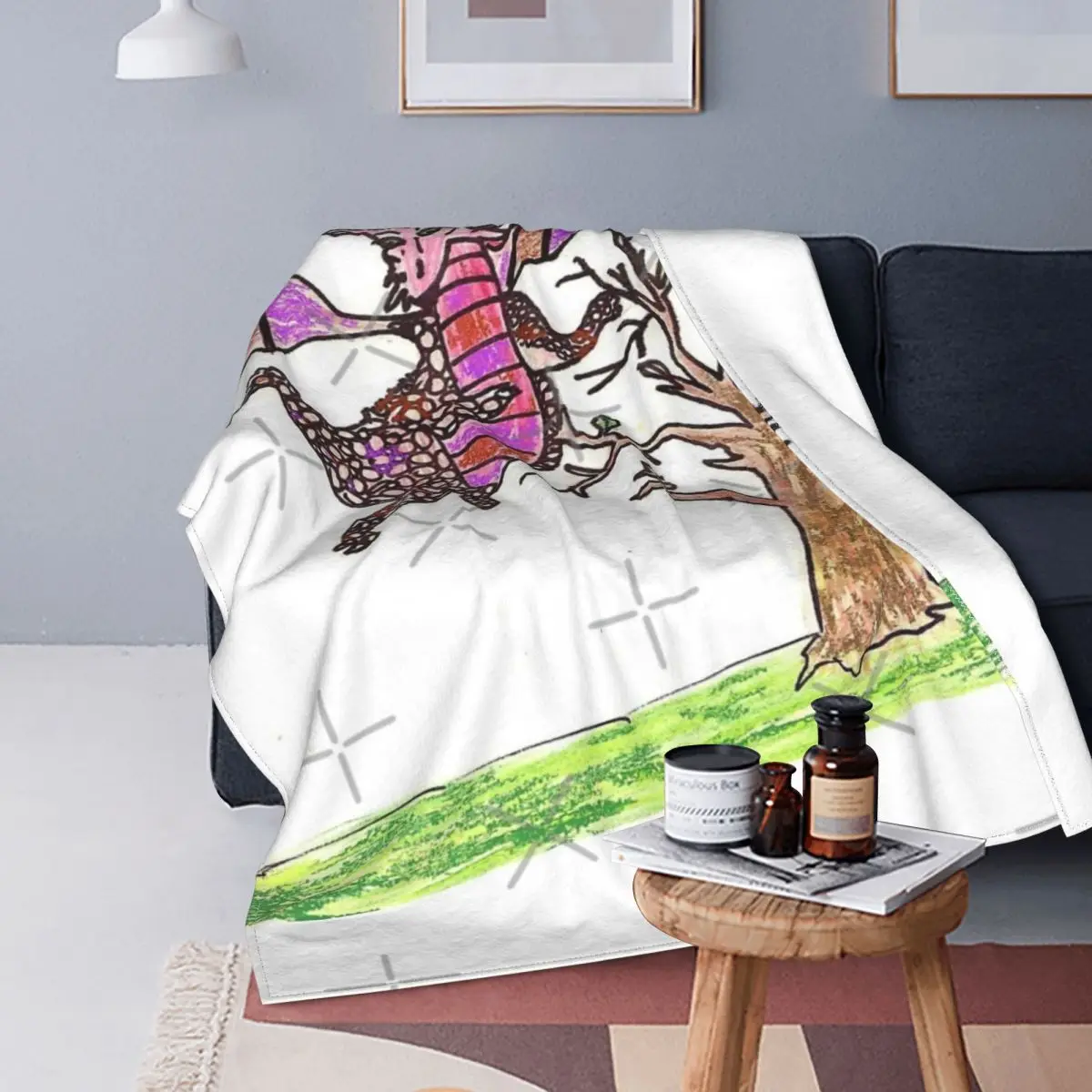 

Manta a cuadros de The Three Brothers And The Golden para cama, manta Kawaii, toalla de playa de lujo