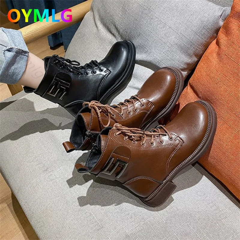 

Martin boots women's 2021 new autumn and winter net red the same fashion all-match short boots, front lace-up small short boots
