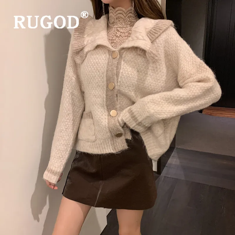 

2020 women sweater korea Long Sleeve Single Breasted Female Cardigan Solid Sweaters Sueter Mujer knitted coats