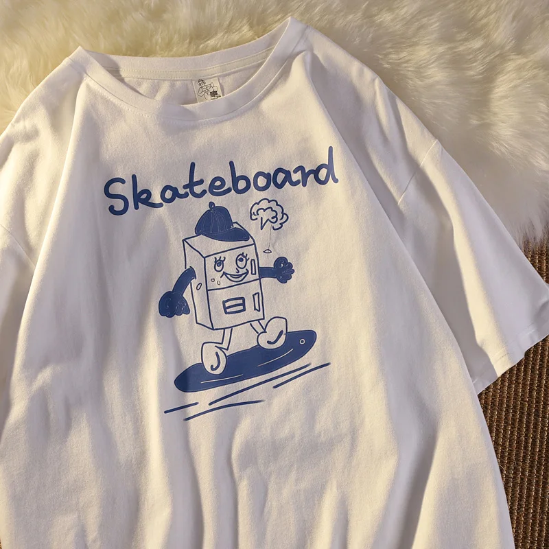 Футболка женская с коротким рукавом свободная суперпопулярная рубашка в