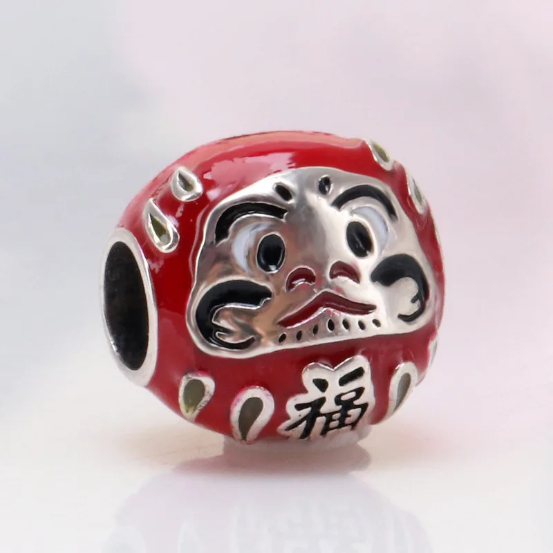 

Lorena 100% Authentic 925 Sterling Silver Hot red dharma charm Fit Original Bracelet Pendant DIY Jewelry Charms Gift