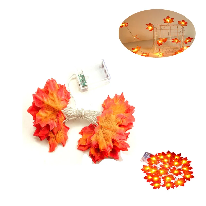 

LED Simulation Maple Leaf Pendant Battery Light String Christmas Halloween Thanksgiving Outdoor Patio Room Decorative lights