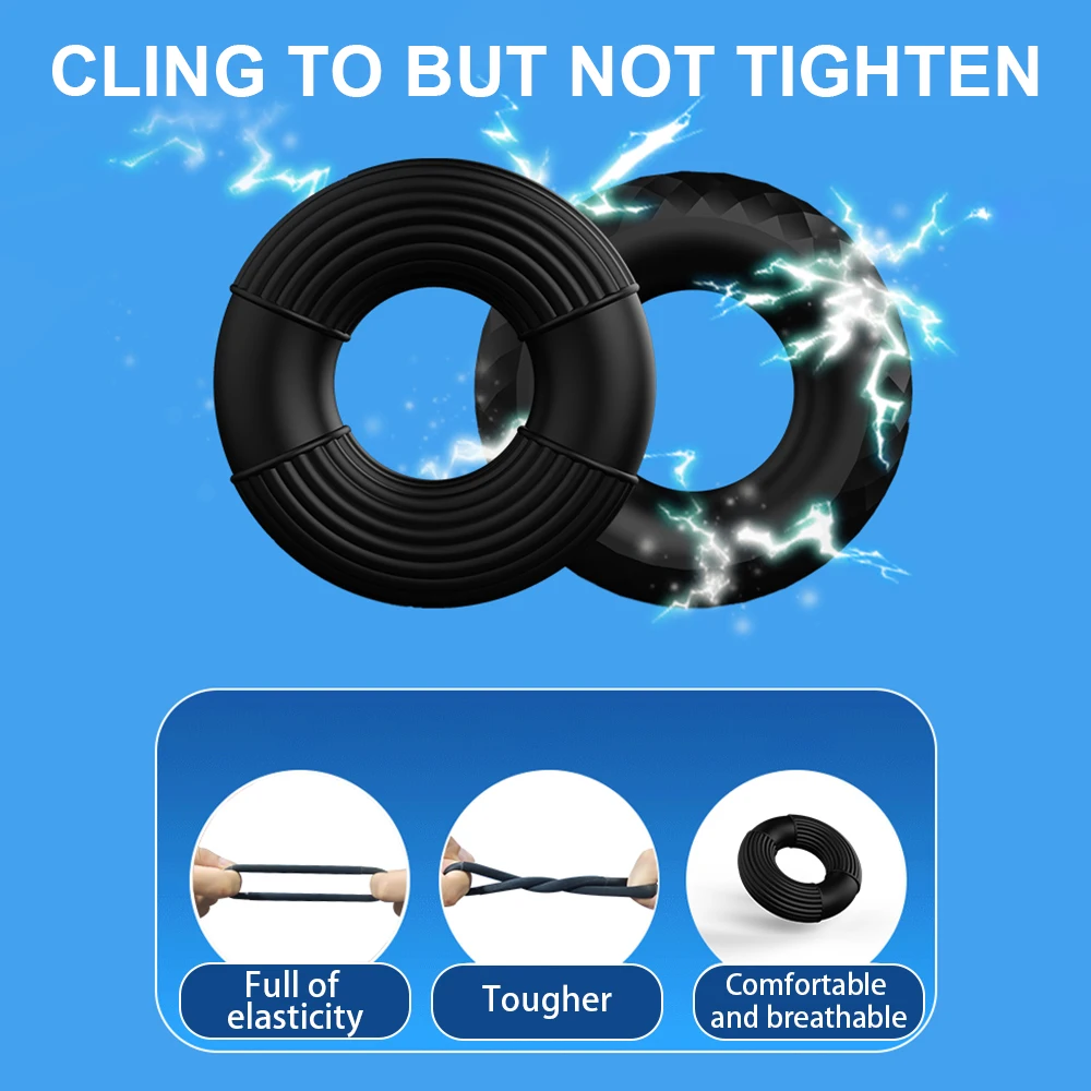 Силиконовый пенис увеличивающий Мужской кольцо на для взрослых мужчин задержка