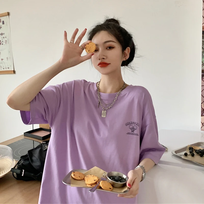 Женские футболки с коротким рукавом круглым вырезом 3 размера | Женская одежда