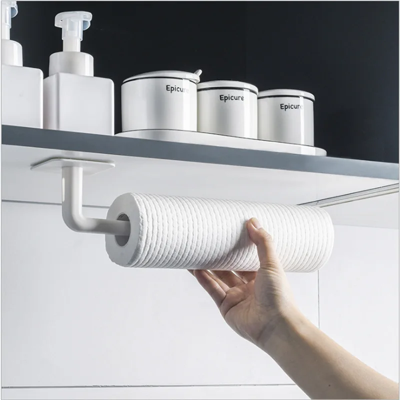 

Kitchen Paper Rack Bathroom Toilet Kitchen Refrigerator Side Rack Roll Paper Rack Shelf 1PC Storage Rack Useful Towel Holder