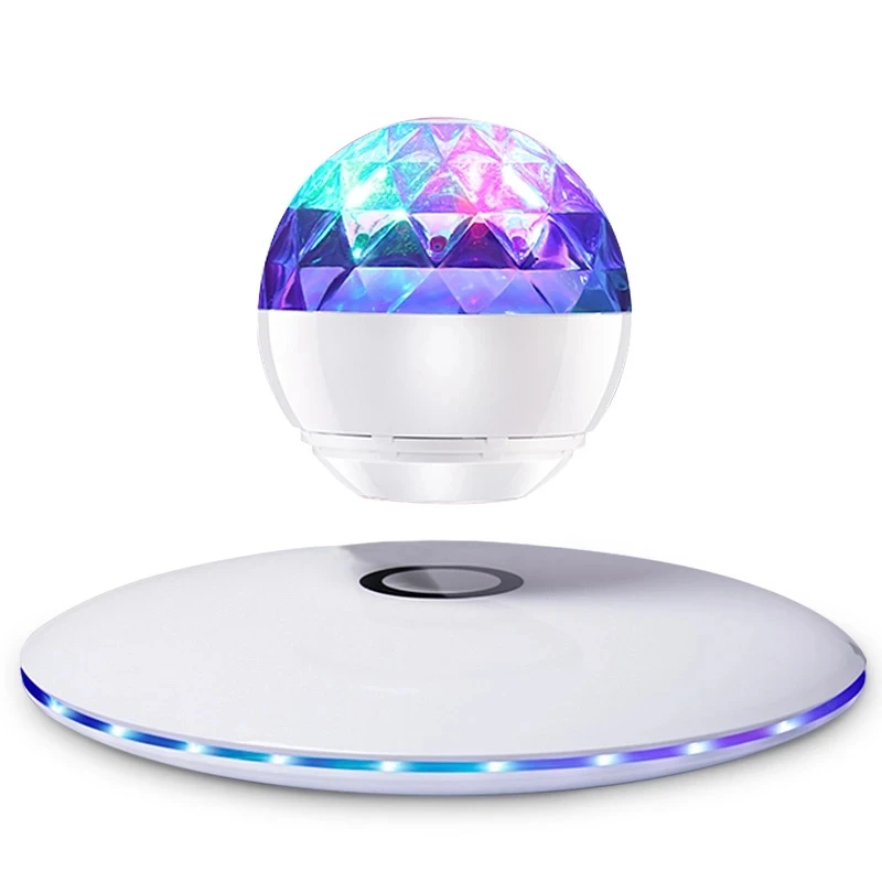 

New Style Magnetic Levitation Bluetooth Speaker UFO Design Multicolor LED Light Colorful Multifunctional Wireless