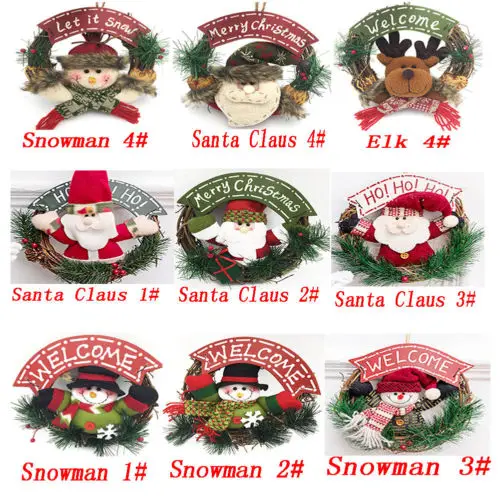 Рождественский венок декор на Рождество вечерние дома двери стены гирлянды