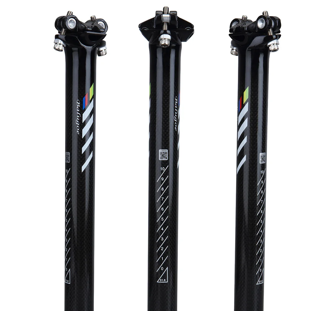

BALUGO Hot selling carbon fiber road bicycle seatpost MTB mountain bike parts seat post tube 27.2 30.8 31.6* 350/400mm