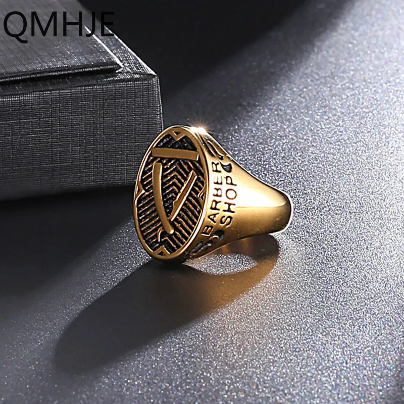 QMHJE парикмахерский нож для мужчин из нержавеющей стали перстень кольца