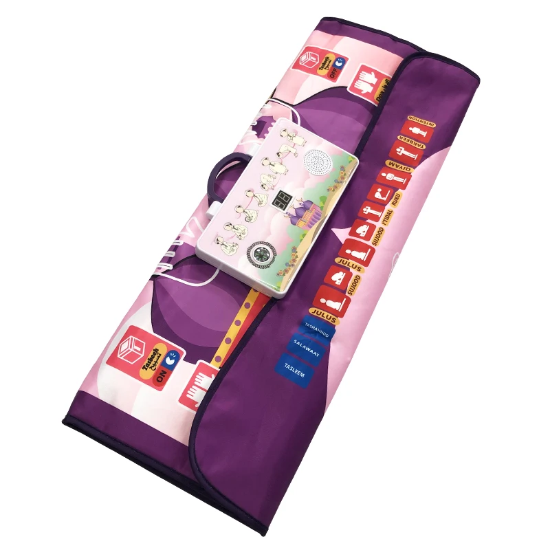 

Muslim Kids Prayer Rug Islamic Electronic Interactive Praying Mat Carpet Salah Worship Musallah Speaker Blanket Children Gift