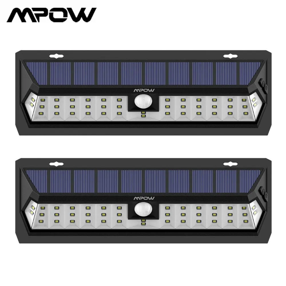 Светодиодный светильник Mpow 42 с датчиком движения настенный на солнечной батарее